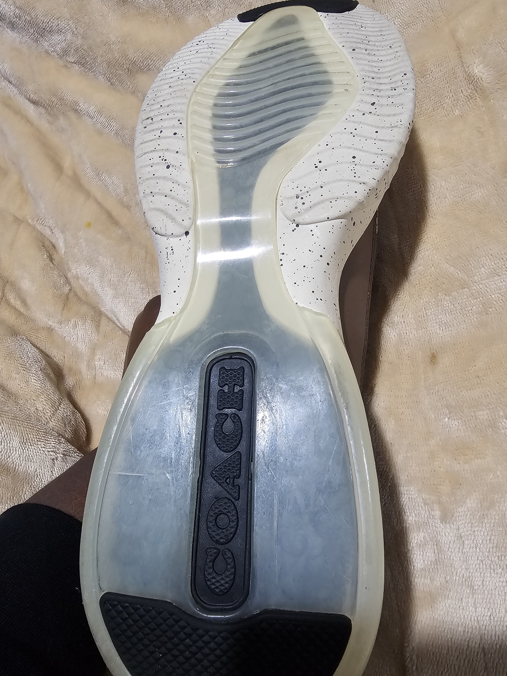 Coach Brown and Beige Signature Logo Men’s Athletic Sneakers - Picture 5 of 11
